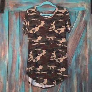 Camo Extra Long Top